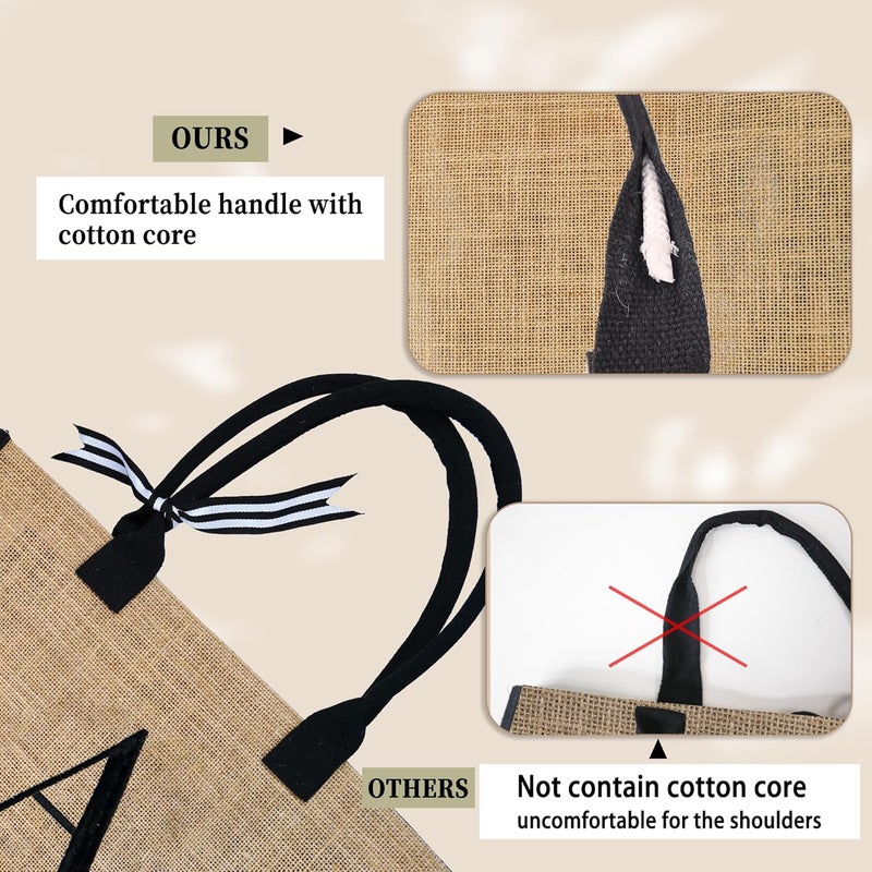 BeeGreen Embroidery Monogram Initial Tote Bag for Women Teacher Mom Friend Personalized Gift for Birthday Beach Work Wedding - Image 4